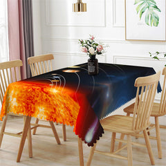 Aperturee - Huge Solar System Galaxy Space Rectangle Tablecloth