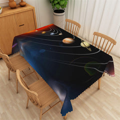 Aperturee - Huge Solar System Galaxy Space Rectangle Tablecloth
