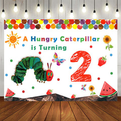 Aperturee - Hungry Caterpillar Is Turning Two Birthday Backdrop