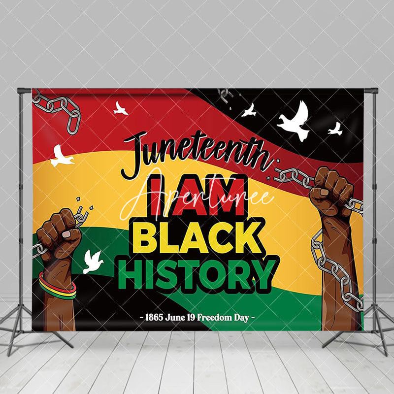 Aperturee - I Am Black History Happy Juneteenth Day Backdrop