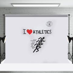 Aperturee - I Love Athletics Paris 2024 Sport Olympic Backdrop