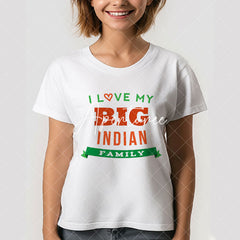 Aperturee - I Love My Big Indian Family Reunion Custom T-Shirt