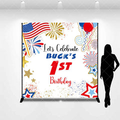 Aperturee - Independence Day Custom 1st Birthday Backdrop For Kid