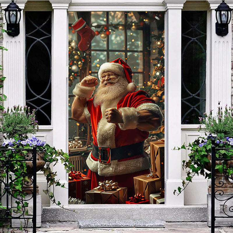 Aperturee - Indoor Room Santa Claus Gifts Christmas Door Cover