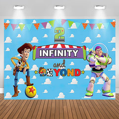 Aperturee - Infinity Beyond Blue Sky Boy 2nd Birthday Backdrop