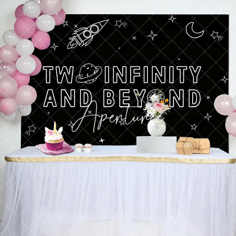 Aperturee - Infinity Beyond Rocket Stars 2nd Birthday Backdrop