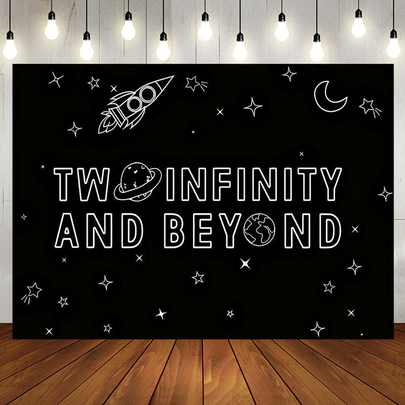 Aperturee - Infinity Beyond Rocket Stars 2nd Birthday Backdrop