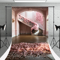 Aperturee - Interior Pink Anthemy Staircase Photography Backdrop