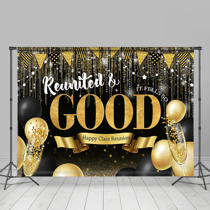 Aperturee - It Feels So Good Gold Appy Class Reunion Backdrop