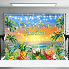 Aperturee - Its 5 Oclock Somewhere Tropical Fruit Party Backdrop