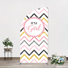 Aperturee - Its A Girl Baby Shower Gender Reveal Arch Backdrop