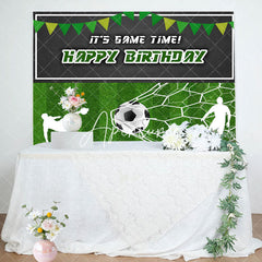 Aperturee - Its Game Time Football Field Happy Birthday Backdrop