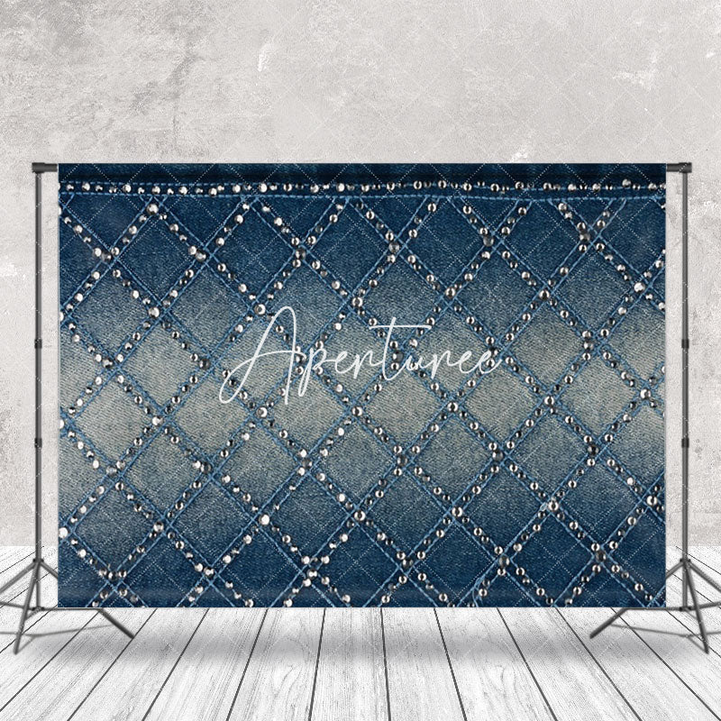 Aperturee - Jean Denim Diamond Fine Art Backdrop For Photography