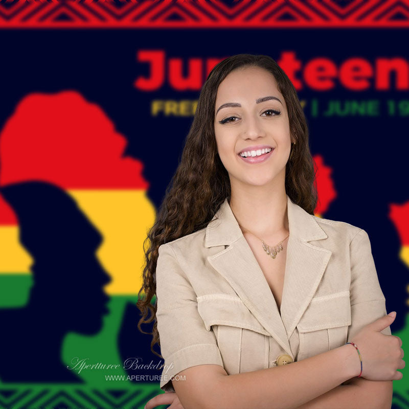 Aperturee - June 19 Faces Black Juneteenth Freedom Day Backdrop