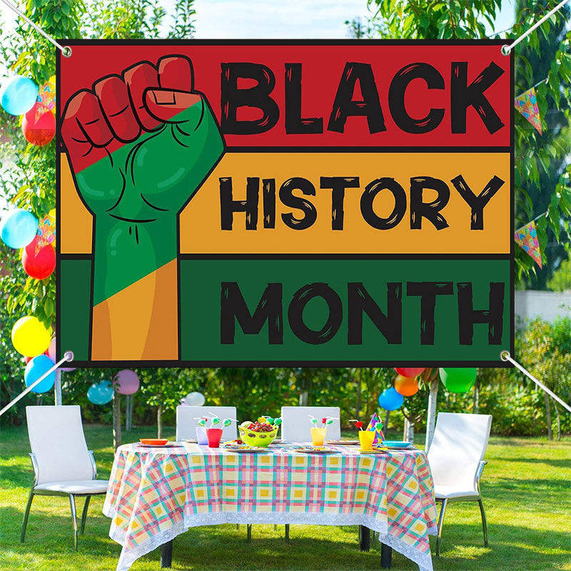 Aperturee Juneteenth Fist Simple Black History Month Backdrop