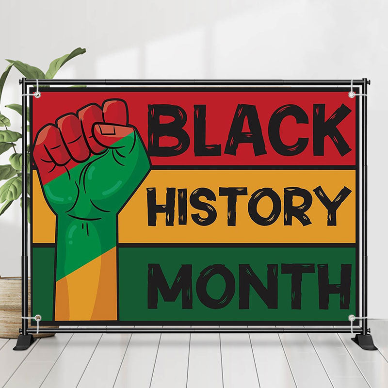 Aperturee Juneteenth Fist Simple Black History Month Backdrop