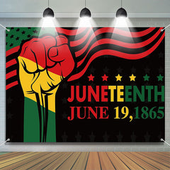 Aperturee Juneteenth Flag Fist Black History Month Backdrop