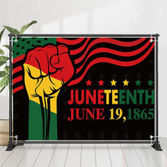 Aperturee Juneteenth Flag Fist Black History Month Backdrop