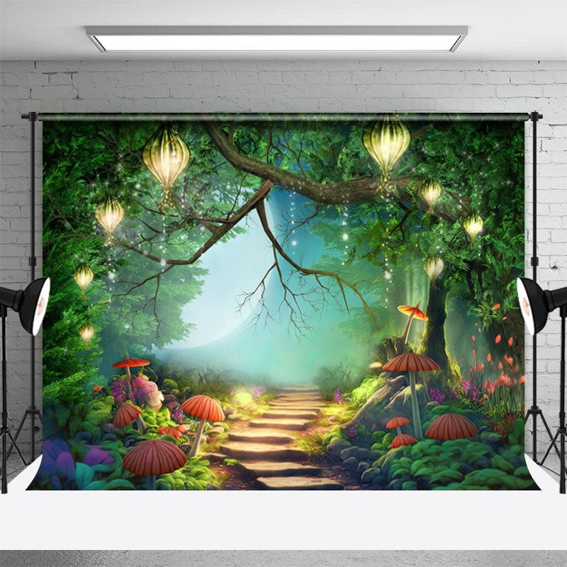 Aperturee - Jungle Agaric Wonderland Enchanted Forest Backdrop