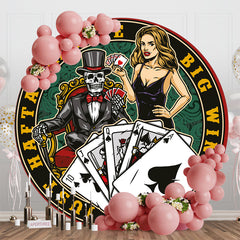 Aperturee - Just Hafta Gamble Blonde Poker Casino Round Backdrop