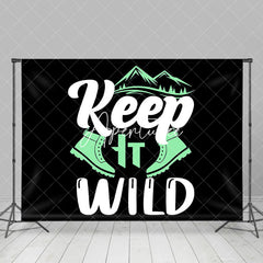 Aperturee - Keep It Wild Black Green Outdoor Sports Backdrop