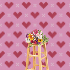 Aperturee - Knitted Texture Hearts Valentine’s Day Photo Backdrop