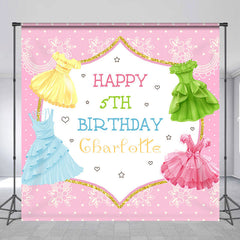 Aperturee - Lace Princess Skirts Custom 5th Birthday Backdrop