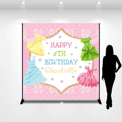 Aperturee - Lace Princess Skirts Custom 5th Birthday Backdrop