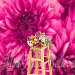 Aperturee - Large Hot Pink Flower Fine Art Backdrop For Photography