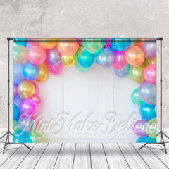 Aperturee - Laser Light Balloons Birthday Cake Smash Backdrop