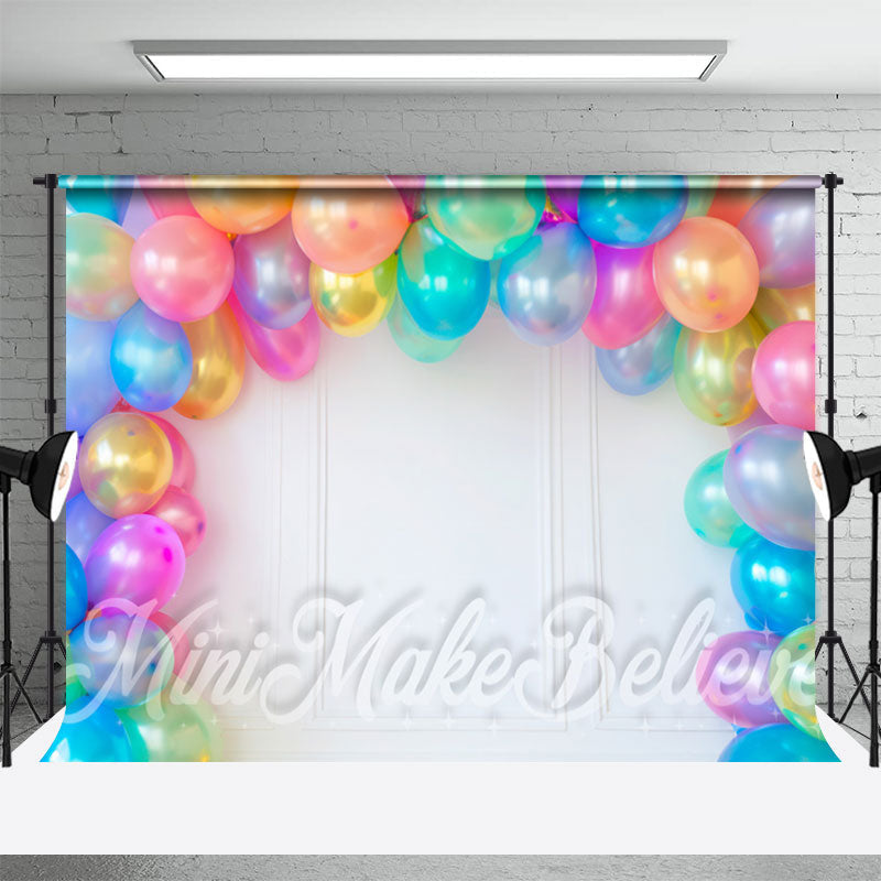 Aperturee - Laser Light Balloons Birthday Cake Smash Backdrop