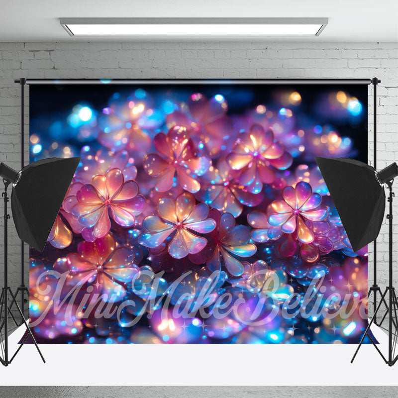 Aperturee - Laser Light Color Overlap Floral Fine Art Backdrop