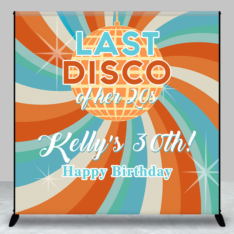 Aperturee - Last Disco Ball Custom Name 30th Birthday Backdrop