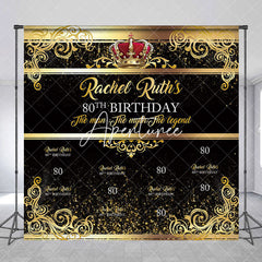 Aperturee - Legend Gold Step And Repeat Custom Birthday Backdrop