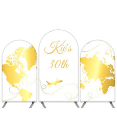 Aperturee Let The Adventure Begin Birthday Arch Backdrop Kit