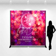 Aperturee - Lets Disco Bokeh Red Light Custom Birthday Backdrop