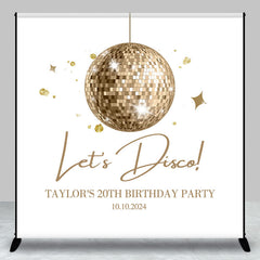 Aperturee - Lets Disco Light Ball Custom 20th Birthday Backdrop