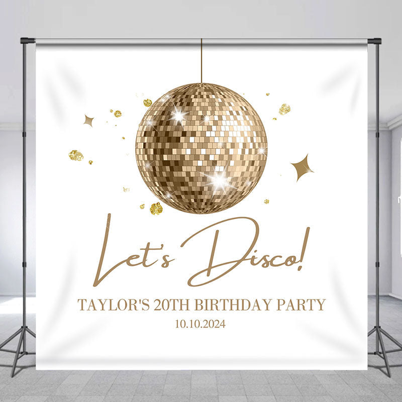 Aperturee - Lets Disco Light Ball Custom 20th Birthday Backdrop