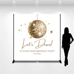 Aperturee - Lets Disco Light Ball Custom 20th Birthday Backdrop