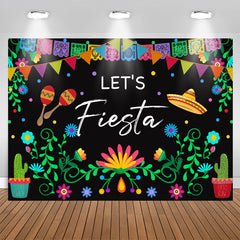 Aperturee - Lets Fiesta Plant Succulents Happy Holiday Backdrop