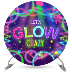 Aperturee Let’S Glow Crazy Colour Lines Birthday Round Backdrop