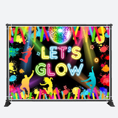 Aperturee - Lets Glow Neon Light Stick Dance Party Backdrop