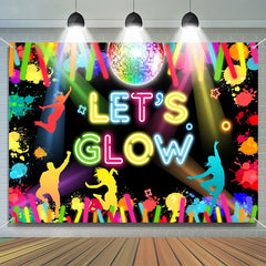 Aperturee - Lets Glow Neon Light Stick Dance Party Backdrop