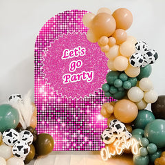 Aperturee - Lets Go Party Girl Birthday Double Sided Arch Backdrop