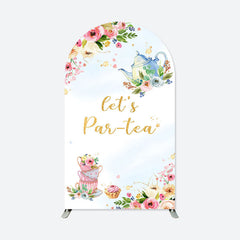 Aperturee - Lets Partea Floral Teapot Birthday Arch Backdrop