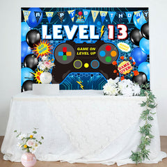 Aperturee - Level 13 Game On Gamepad Balloon Birthday Backdrop