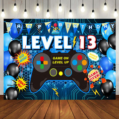 Aperturee - Level 13 Game On Gamepad Balloon Birthday Backdrop