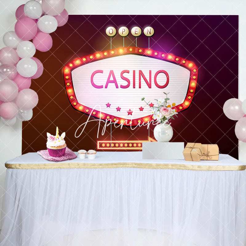 Aperturee - Light Arrow Casino Open Backdrop For Birthday Party