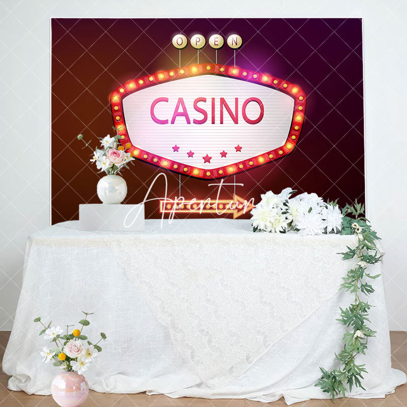 Aperturee - Light Arrow Casino Open Backdrop For Birthday Party