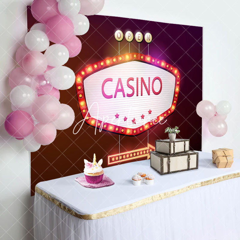 Aperturee - Light Arrow Casino Open Backdrop For Birthday Party